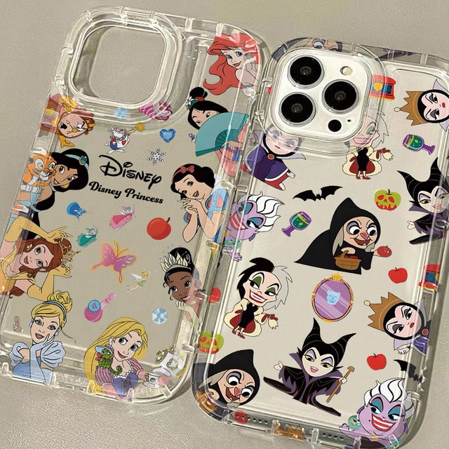 Disney Prinzessinnen Hexen und Bösewichte Handyhülle für iPhone 11 bis iPhone 17 Air transparent - Bild 1