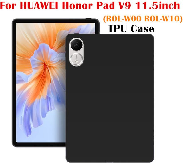 Schutzhülle aus weichem Silikon und TPU für Huawei Honor Pad V9 11,5 Zoll (Modell ROL-W00 / ROL-W10), Schwarz - Bild 1