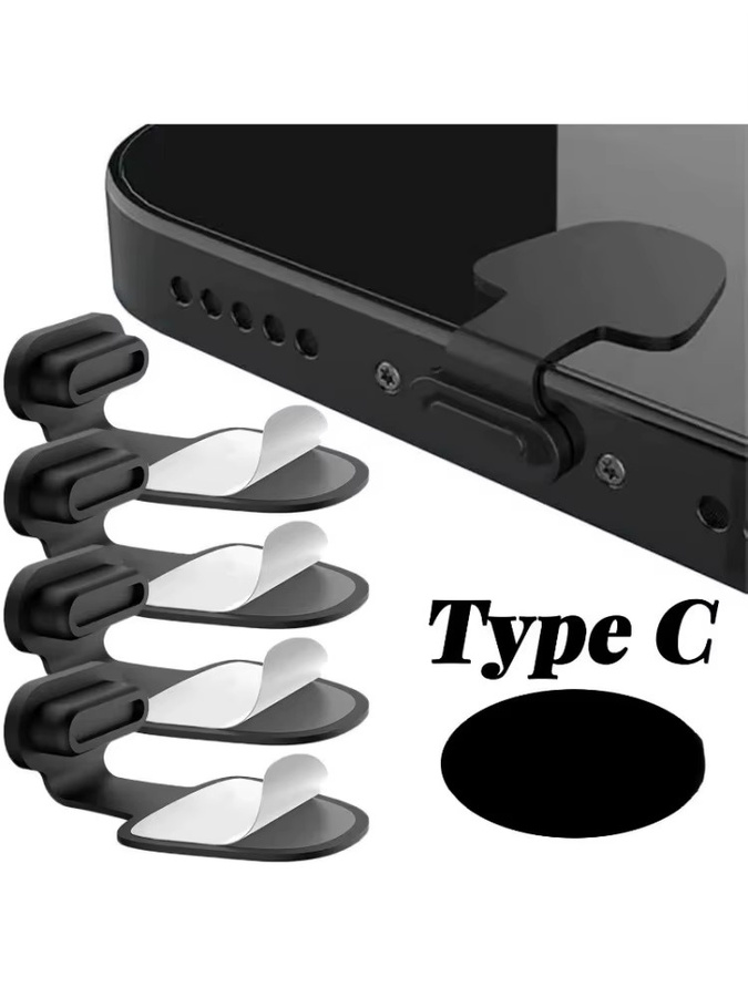 Staubdichte USB-C-Stecker Abdeckung als Ladeanschluss-Schutz für iPhone 16/15-Serie, Samsung und Xiaomi in Schwarz oder Transparent - Bild 6