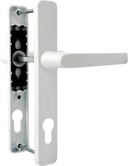Panto Griffgarnitur Smart Line in Weiß mit Aluminium-Details, Lochabstand 92 mm - Bild 1