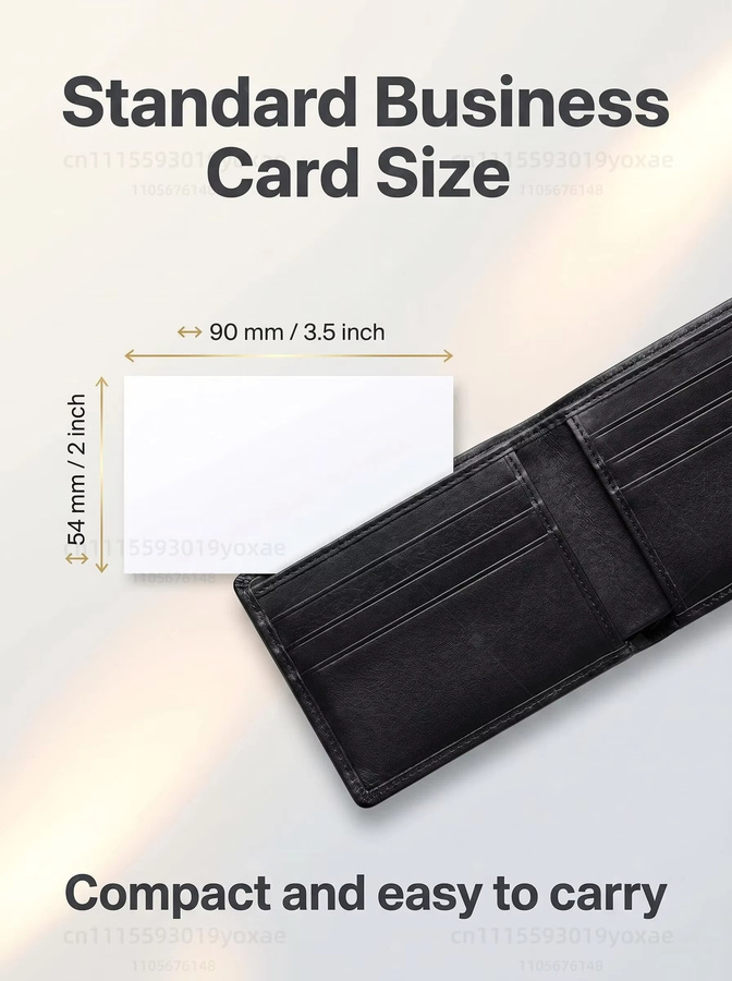Personalisierte Visitenkarten mit beidseitigem Druck, mattes und wasserbeständiges Papier, 300 g/m², Farbe: Weiß, B/H: 90 x 54 mm - Bild 4