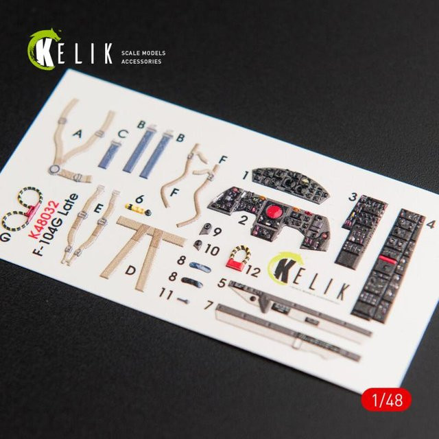 Hasegawa F-104G Starfighter late type - Interior 3D-Decals - Bild 1