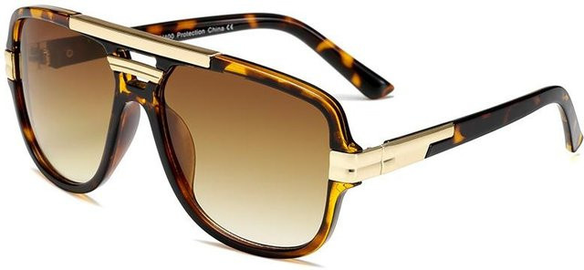 Sonnenbrille für Männer, quadratisch, Vollrand, braun - Bild 1