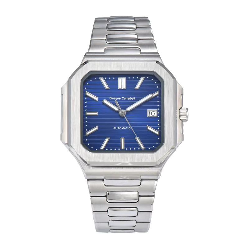 Dwayne Campbell Armbanduhr, Automatik, Edelstahl, Blau, 43,5 mm, Herren - Bild 3