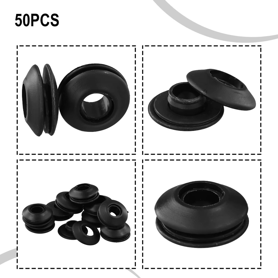 VIBRATITE Kunststoff-Ösen-Set aus Nylon in Schwarz für Planen, Solarabdeckungen und Poolverschlüsse - Bild 3