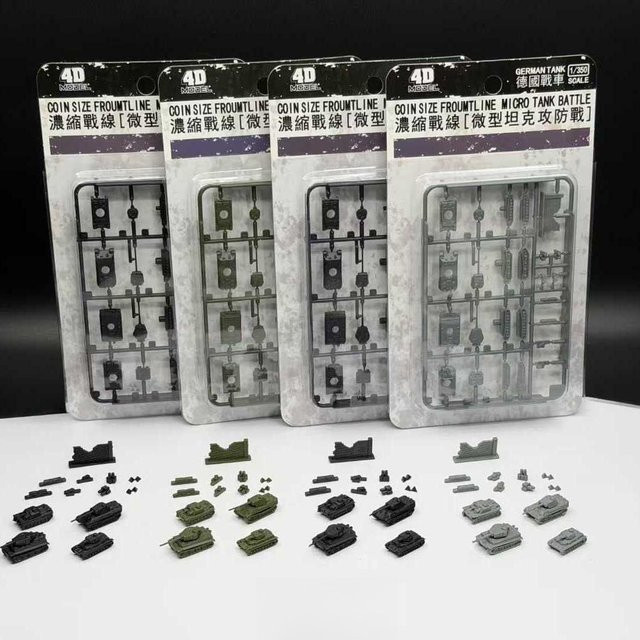 GRAPMAN 4D-Bausatz WWII Panzermodell Tiger-Typ Leopard-Typ IV, 1:350 - Bild 1
