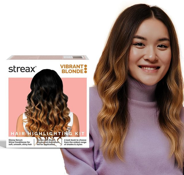 Streax Highlighting Kit Blonde Haarfarbe, Unisex, 180g + 12g - Bild 1
