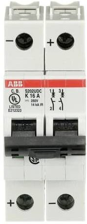 ABB S202UDC-K16 Leitungsschutzschalter 16A 125V in Weiß - Bild 1