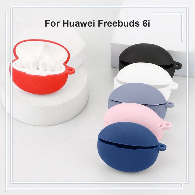 Stoßfeste und kratzfeste Silikon-Schutzhülle für Huawei Freebuds 6i mit Hakengehäuse - Bild 1