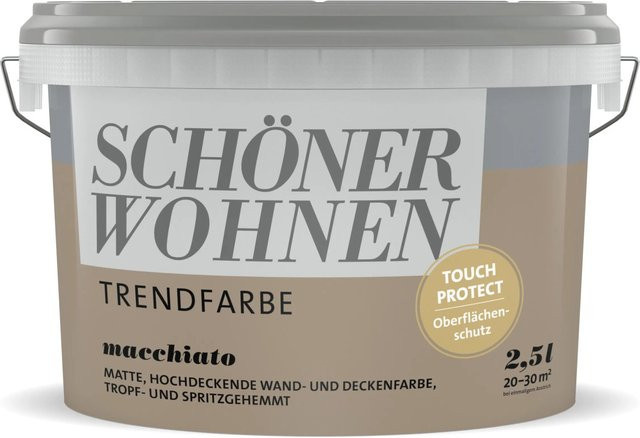 Schöner Wohnen Wandfarbe Macchiato matt in Beige und Braun, 2,5 l - Bild 1