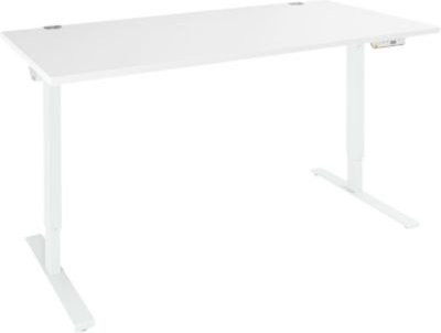 Schäfer Shop Genius Schreibtisch AERO FLEX, elektrisch höhenverstellbar, Rechteck, T-Fuß, Farbe: Weiß, Breite: 120 cm - Bild 1
