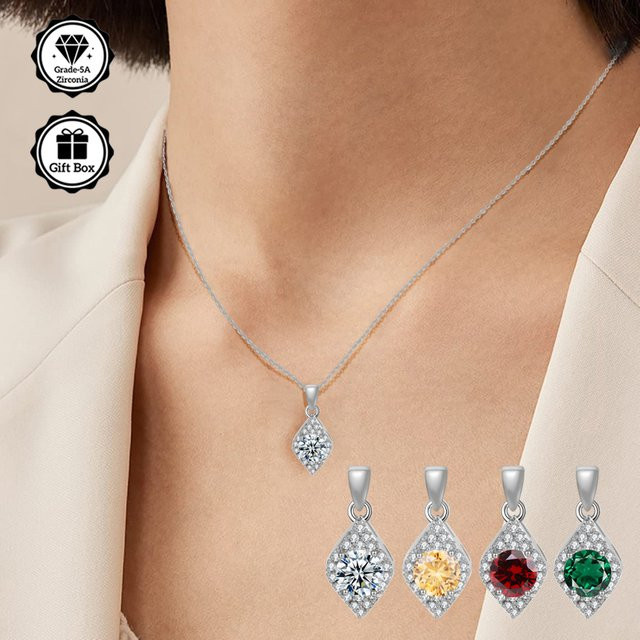 LAMVOICE Halskette, 0,5 Karat Zirkonia, Silber, Damen, Bohemian - Bild 1