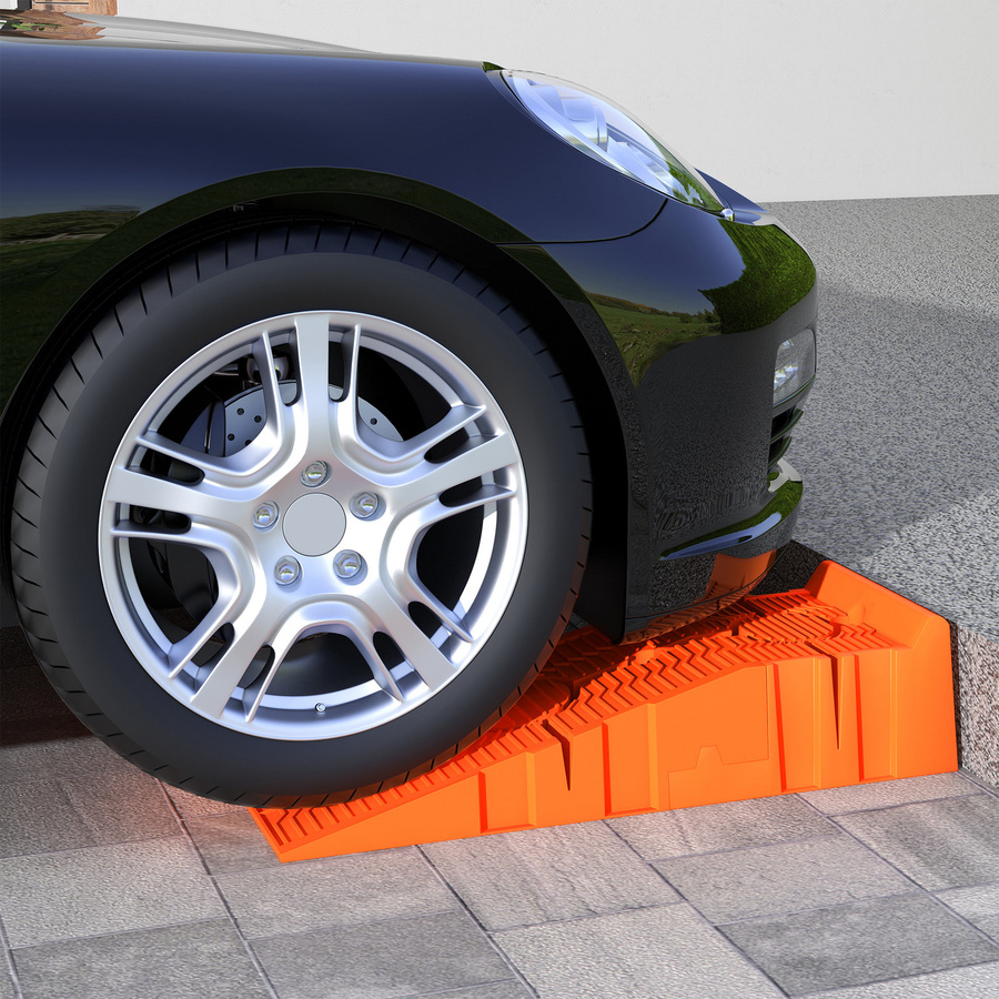 DURHAND Set 2 Autoladerampen aus Kunststoff in Orange mit einer maximalen Tragkraft von 5 Tonnen, B/T/H: 91 x 30 x 21 cm - Bild 2