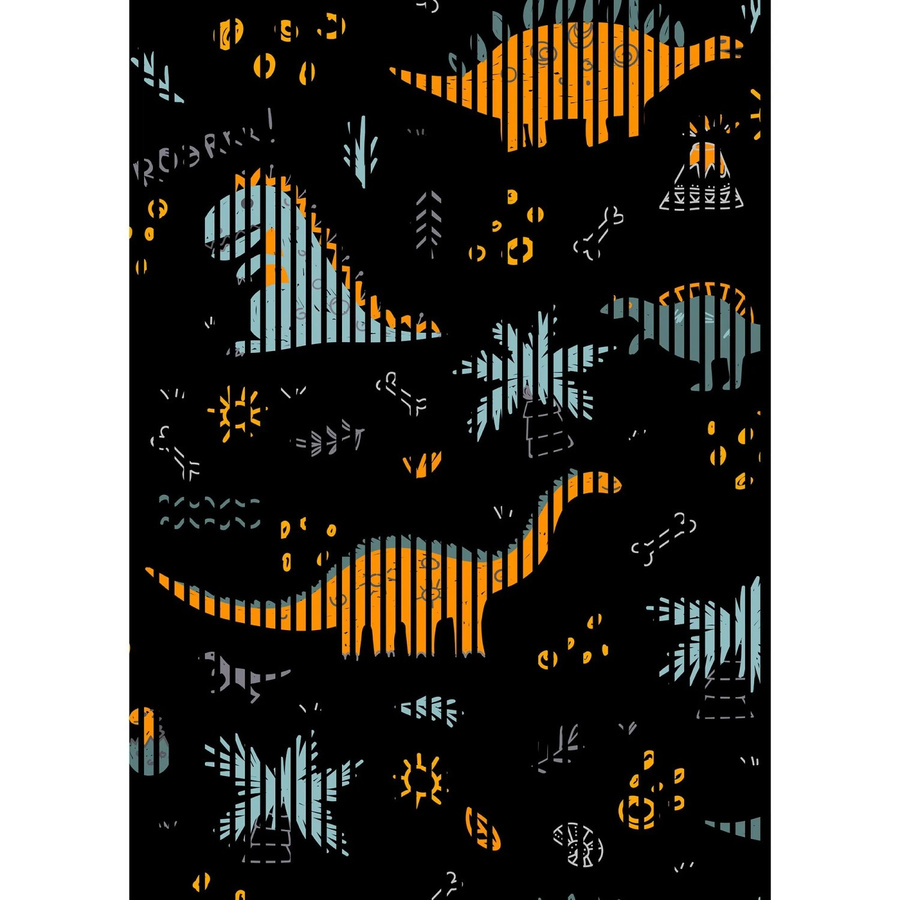 FN Acustico Akustikplatte Dinos 2 in Bunt aus PET und MDF mit Klebefolie, H x B x T: 2.400 x 1.693 x 19 mm - Bild 2