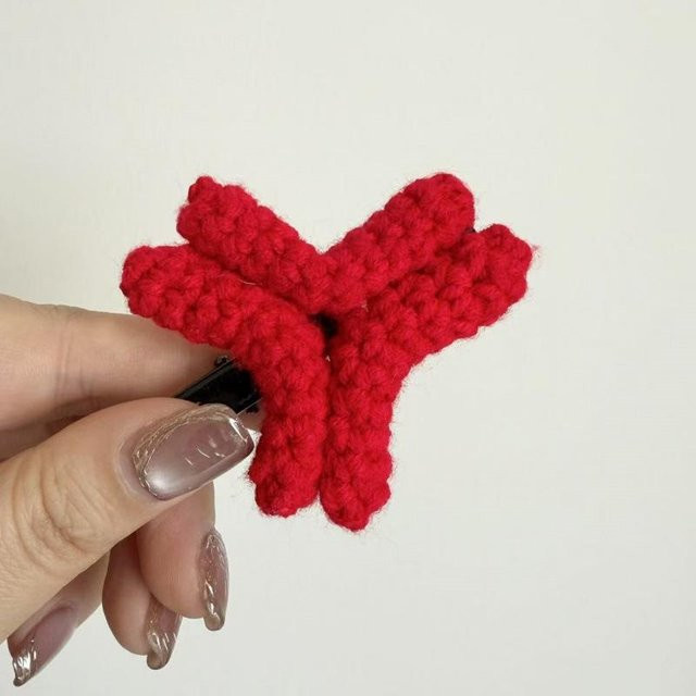 Haarspange Entenschnabel-Clip, rot, Damen - Bild 1