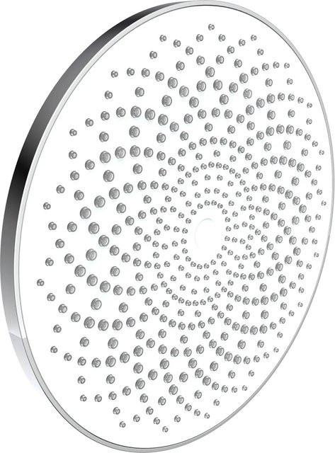 Schütte Kopfbrause Capri Regendusche Rund in Chrom-Weiß mit Anti-Limescale-Funktion, Durchmesser: 26 cm - Bild 1