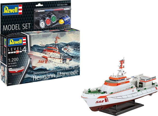 Revell Model Set Seenotkreuzer Hermann Marwede, 1:200 - Bild 1