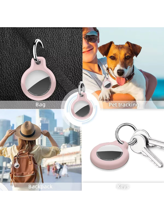 GITFOS TPU-Hülle für Apple AirTag mit Schlüsselanhänger in Schwarz - Bild 4