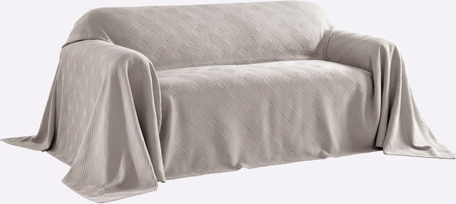 Pereira da Cunha Überwurf und Kissenhülle aus 100% Baumwolle in Grau mit Jacquard-Grafikdesign - Bild 1