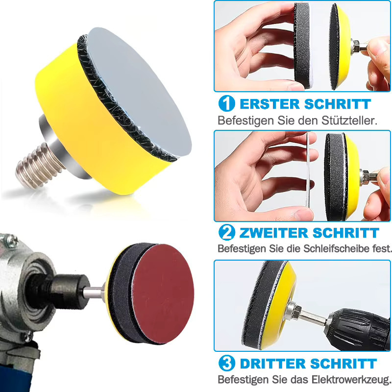XCAN Schleifscheiben Polierpad Set mit 52 Stück, verschiedene Körnungen von 80 bis 3000 Grit, passend für Bohrer und Schleifer, 1/2/3 Zoll - Bild 5