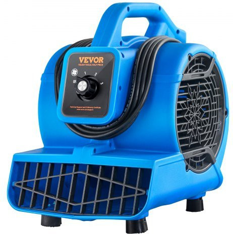 VEVOR Floor Blower Air Mover in Blau mit 3 Geschwindigkeitsstufen und 4 Gebläsewinkeln für Trocknung und Kühlung - Bild 1