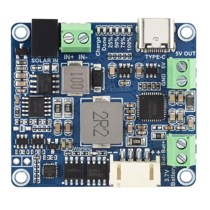 Spotpear Solar Power Manager Modul D für 6-24V Solarpanels zum Laden von Li-Batterien mit 5V 3A Ausgang für Raspberry Pi, Arduino und Jetson - Bild 3