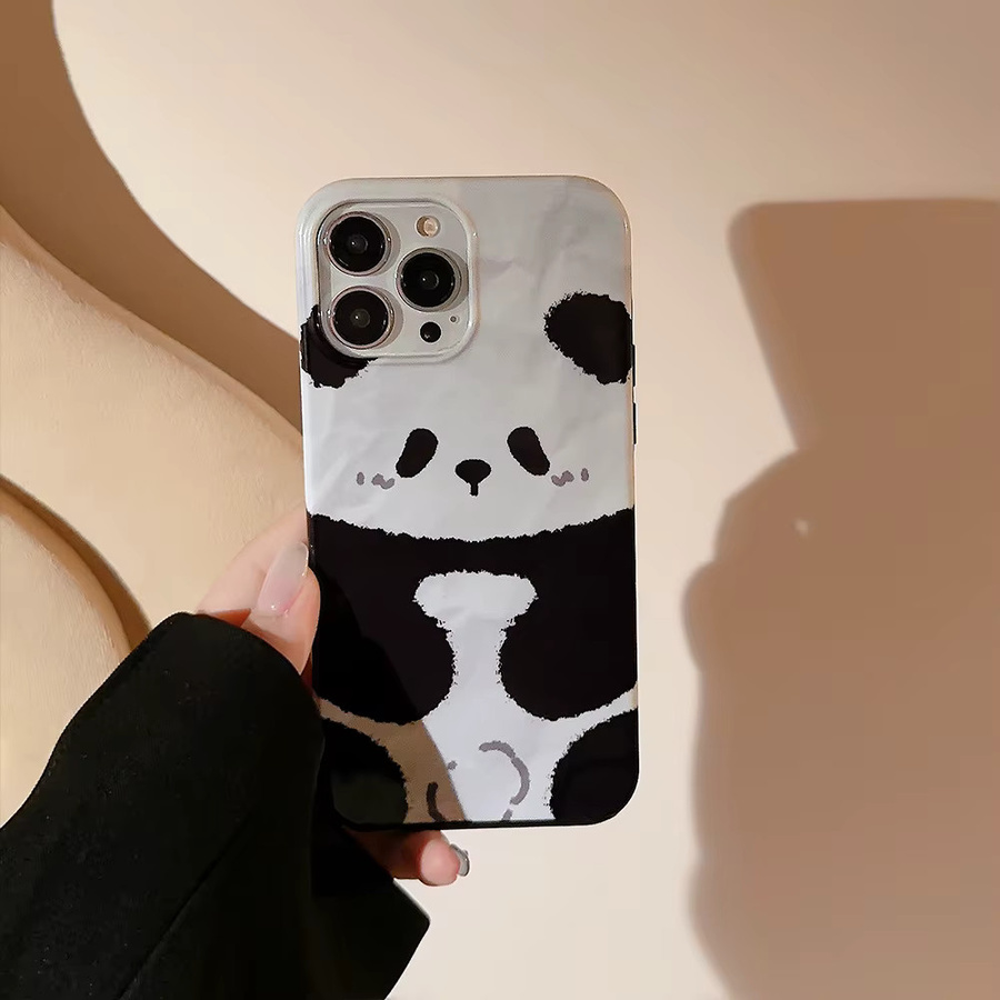 Stoßfeste iPhone Handyhülle mit süßem Koreanischem Cartoon-Panda-Design von MUQGEW in Multicolour - Bild 6