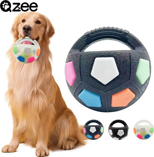 Qzee Hundespielzeug, Fußball- und Tennisball-förmig, Quietschspielzeug - Bild 1