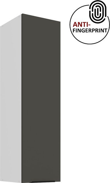 ARIA Hängeschrank Küchenzeile in Graphite, Höhe: 90 cm, Tiefe: 30 cm, matt mit Anti-Fingerprint-Beschichtung - Bild 1