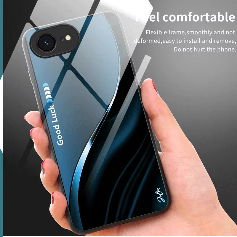 Fundas Hartglas-Schutzhülle mit Farbverlauf für Apple iPhone 17e und iPhone 16e in Multicolour - Bild 2