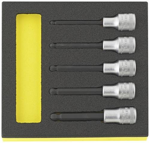 Stahlwille INHEX TCS 54KK/5 Schraubendrehereinsatz-Satz aus Edelstahl, 5-teilig, Gelb/Silber - Bild 1
