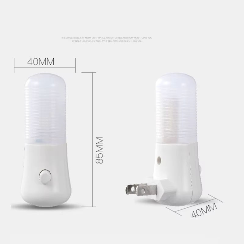 Feimefeiyou LED Nachtlicht mit Push-Button Schalter in Weiß für Schlafzimmer, Kinderzimmer und Wohnräume - Bild 5