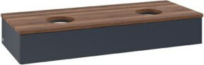 V&B Antao Waschtischunterschrank ohne Frontstruktur, Wandmontage, Blau lackiert, B/T/H: 120 x 50 x 19 cm - Bild 1