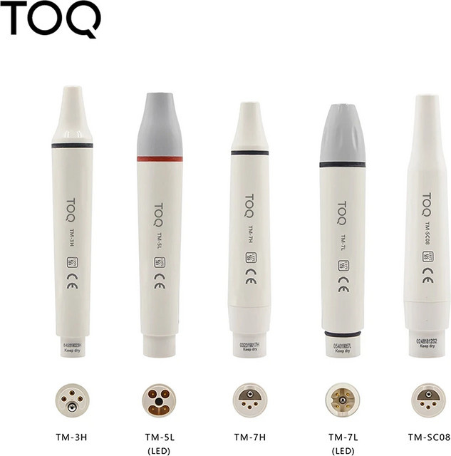 TOQ Ultraschall-Scaler-Handstück mit LED in Weiß, passend für WOODPECKER EMS DTE SATELEC Dental Ultraschall-Scaler-Zahngeräte - Bild 1