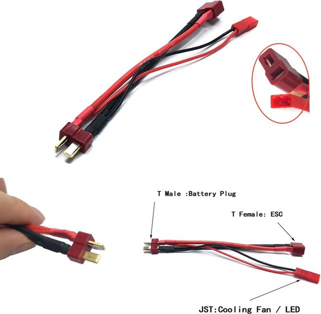 YSIDO RC Autoteile Batterie Lüfter LED Stromkabel für Wltoys 144001 124018 Traxxas TRX-4 D90 D110 Axial 1/8 1/10 1/12 RC Auto - Bild 1