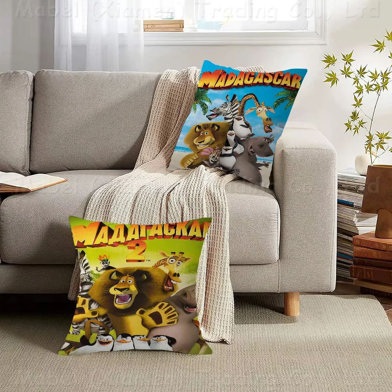 Personalisierter Madagaskar Kissenbezug mit Tiermotiven von Beast Kingdom, quadratisch, Mehrfarbig, Breite: 40 cm, Höhe: 40 cm, Tiefe: 40 cm - Bild 2