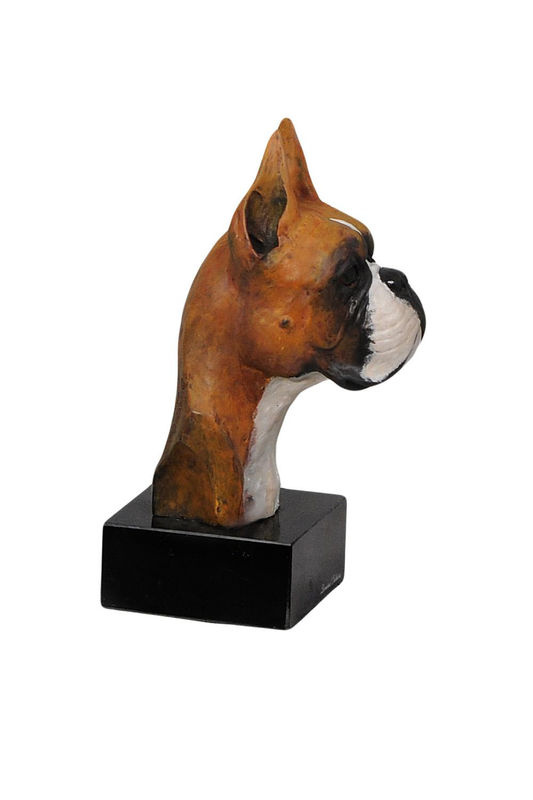 Art-Dog German Boxer I Bemalte Figur aus Kunstharz in Mehrfarbig - Bild 2
