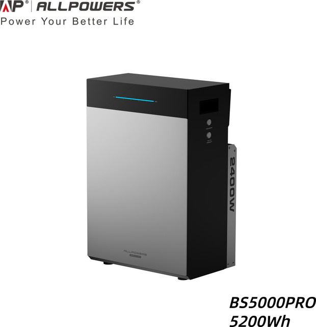 ALL POWERS BS5000PRO Mini Solarenergiezentrale 5200Wh Notstromversorgung für Zuhause 2400W Balkon-Energiespeicher in Grau - Bild 1