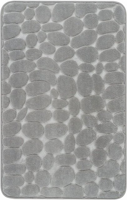 Waschbarer Teppich Colby in Grau mit gepunktetem Design, rutschfest und fußbodenheizungsgeeignet, B/T: 65 x 120 cm - Bild 1