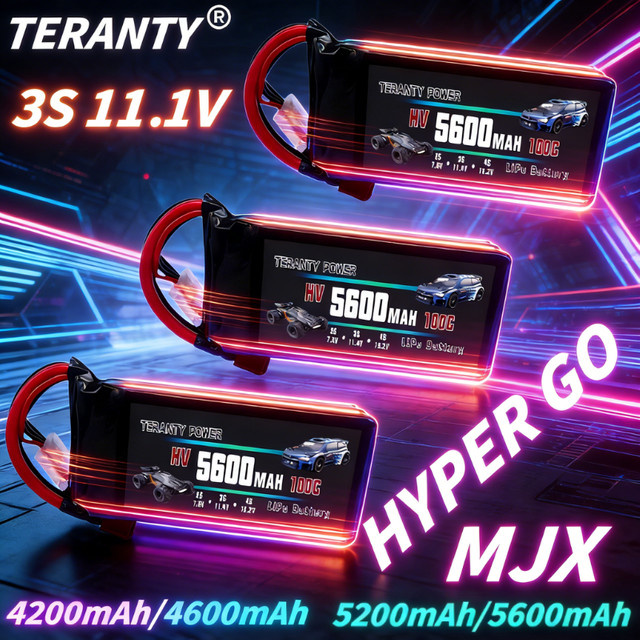 TERANTY 3S 5600mAh Lipo-Akku 11,4V 100C mit T-Stecker, 1/2/4 Stück - Bild 1