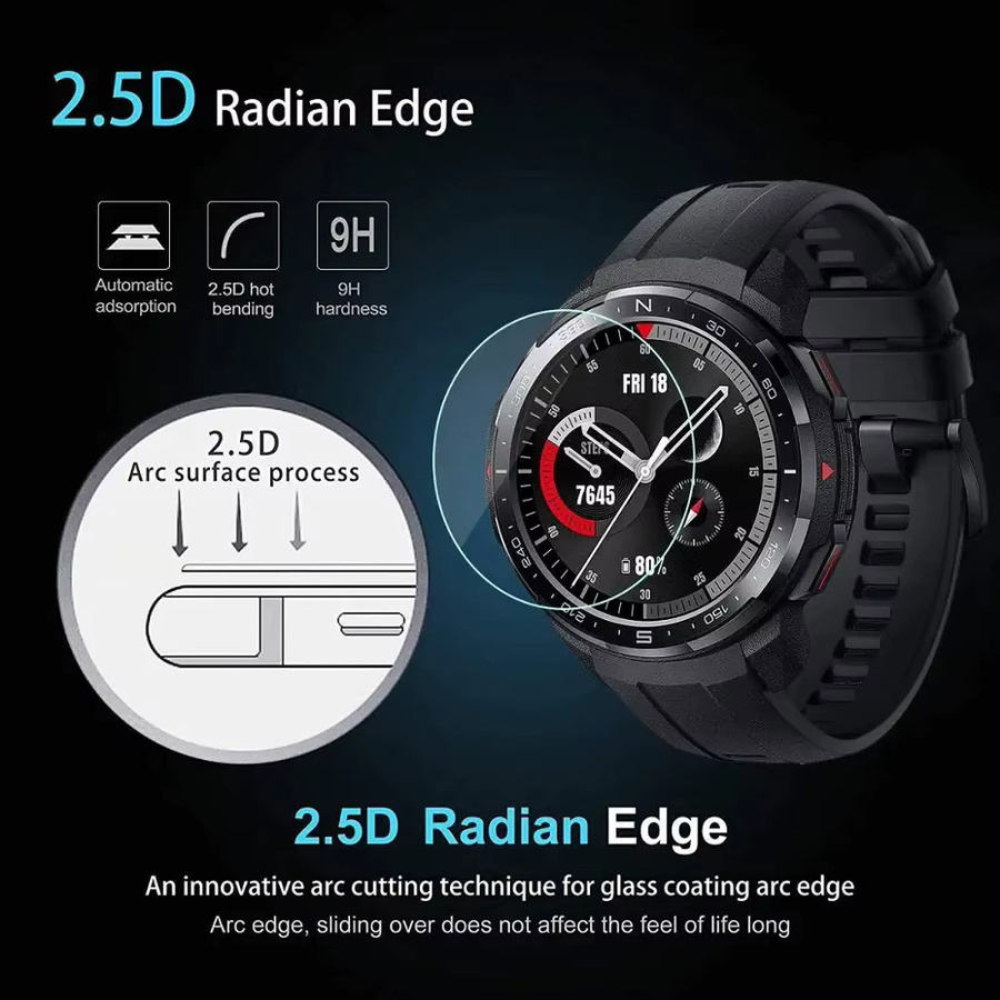 Displayschutzfolie Honor Watch GS Pro, Glas, transparent - Bild 5