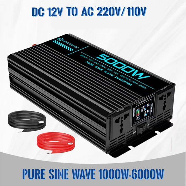 CHANTOWER Reiner Sinus-Wechselrichter DC 12 V zu AC 220 V/110 V für Auto und Solar - Bild 1