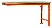 Manuflex Anbauwerkbank Profi Spezial in Orange mit Multiplex-Tischplatte, B/T: 175 x 70 cm - Bild 1