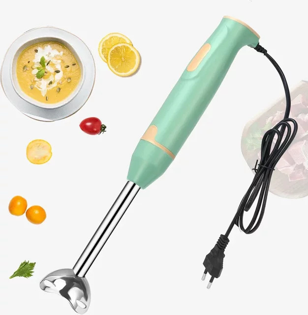 NOCCLILI Elektrischer Stabmixer in Grün aus Edelstahl für Smoothies, Saucen, Fleisch und Babynahrung - Bild 1