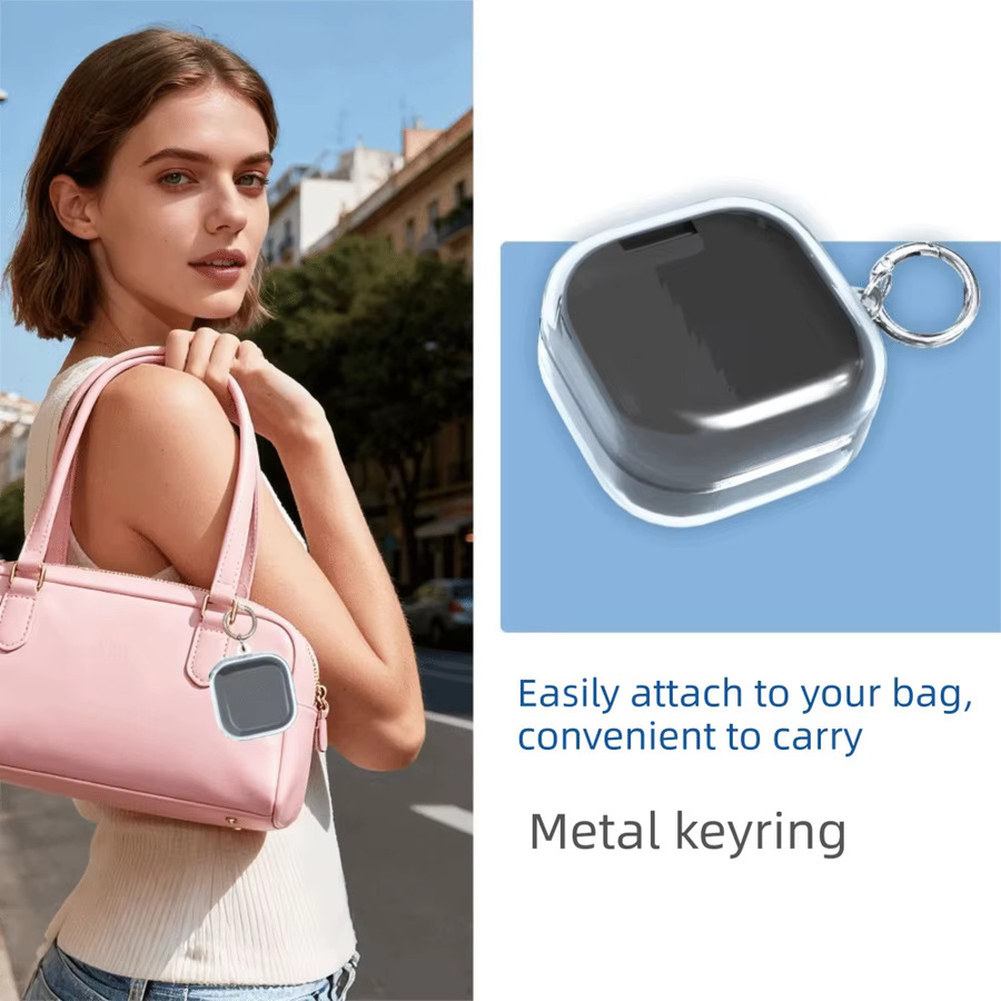 Transparente Schutzhülle mit Schlüsselanhänger für Samsung Galaxy Buds 4 und Buds 4 Pro, stoßfest und kratzfest - Bild 3