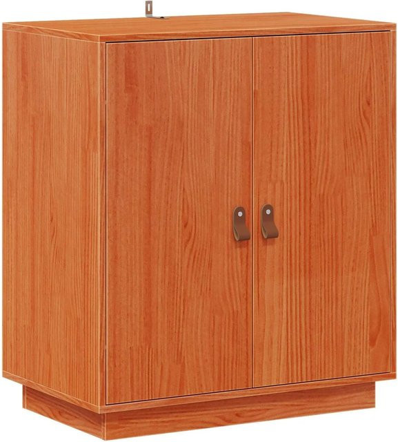 vidaXL Sideboard aus massivem Kiefernholz in Wachsbraun, B/T/H: 65,5 x 40 x 75 cm - Bild 1