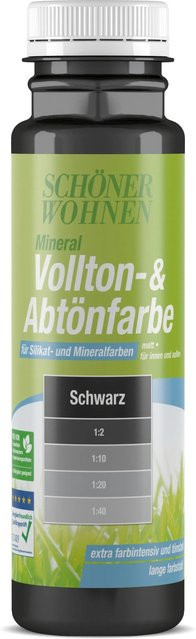 Schöner Wohnen Mineral Vollton- und Abtönfarbe Schwarz matt 250 ml - Bild 1