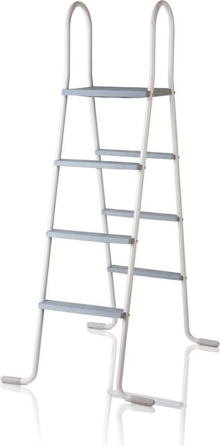 Gre Poolleiter Plattformleiter für Stahlwandbecken aus Polypropylen und Edelstahl mit 3 Stufen - Bild 1