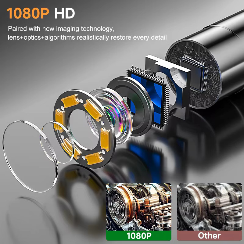 BUMBORN 2-Wege Artikulations-Endoskop Kamera mit 1080P HD Handsteuerung für industrielle Inspektionen in Autos und Rohren, Schwarz, 6,2 mm oder 8,5 mm - Bild 3