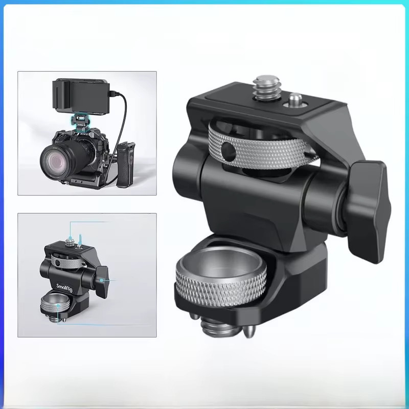 SmallRig DSLR-Kameraklemme 2903B in Schwarz, drehbar und neigbar, verstellbare Monitorhalterung für Monitor und Blitzlicht - Bild 1